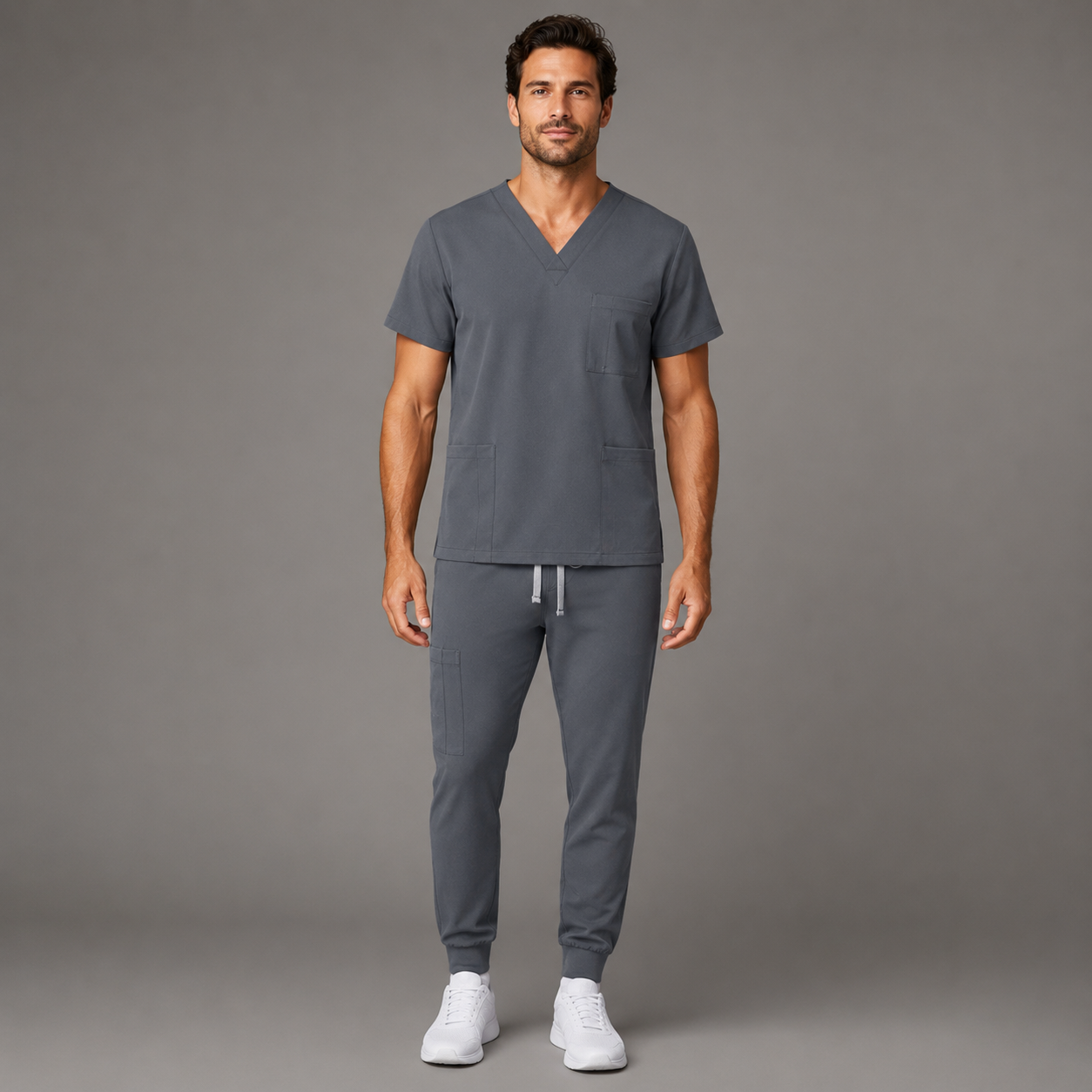 V-Neck Hospital Scrub Uniform Set