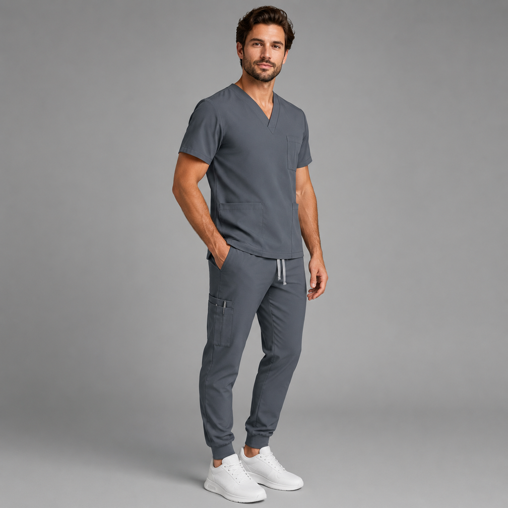 V-Neck Hospital Scrub Uniform Set